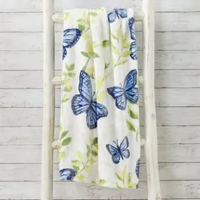 50" x 60" Butterfly Garden Single Layer Fleece Blanket