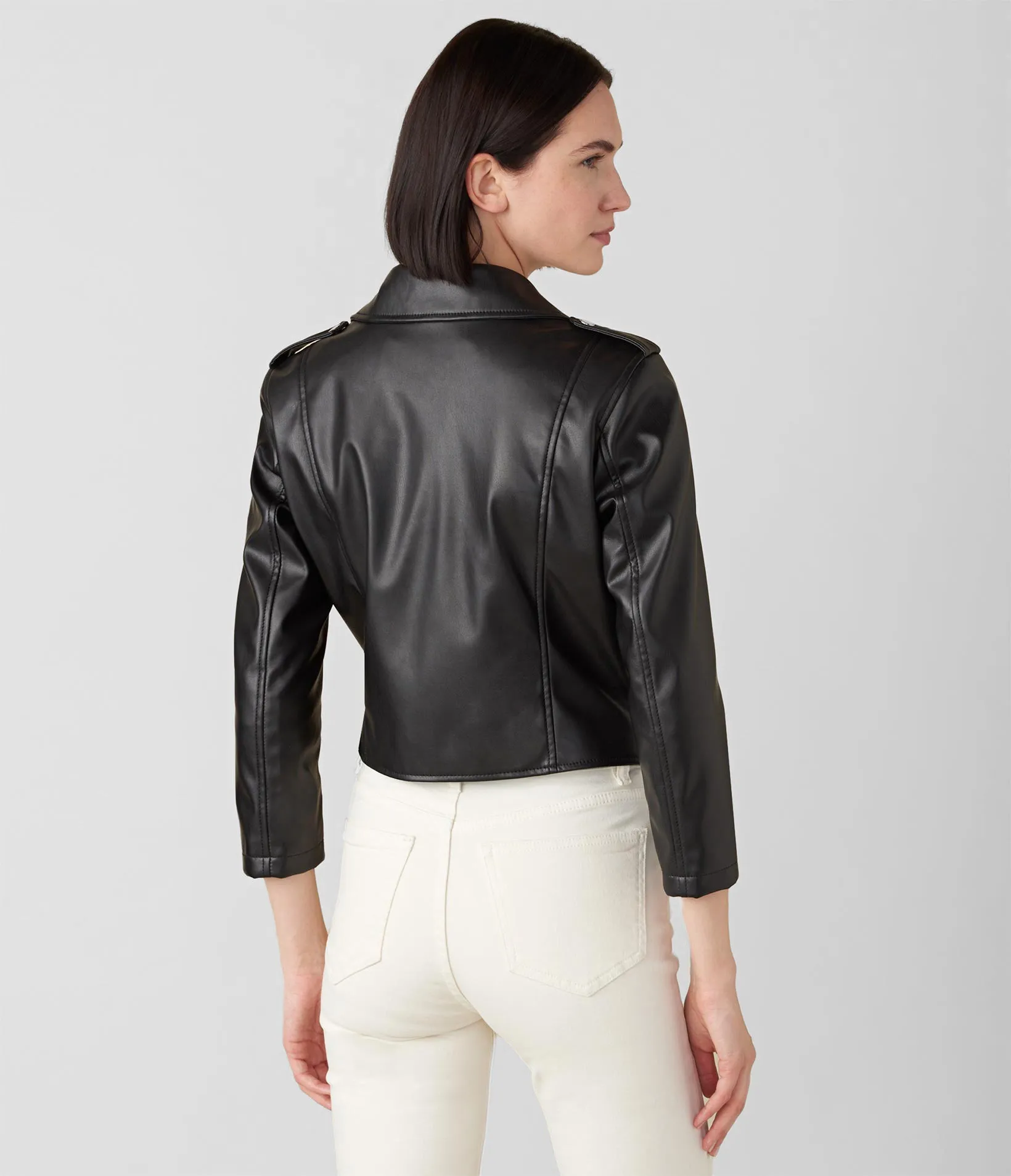 Alexia Faux Leather Moto Jacket