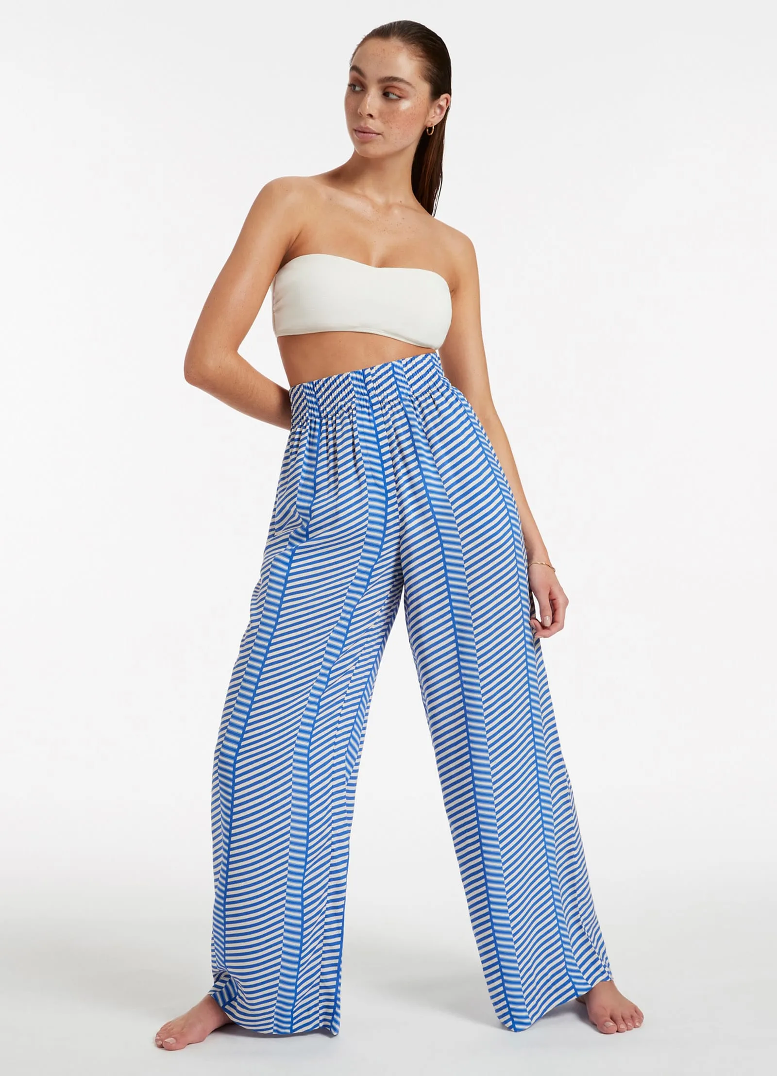 Amoudi Wide Leg Pants - Sapphire