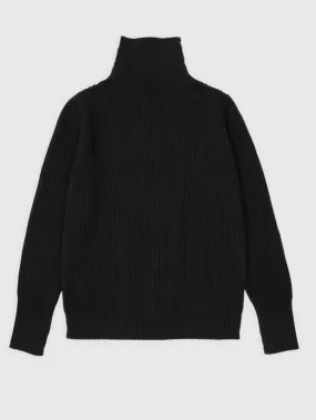 Andersen-Andersen, Navy Turtleneck, Black