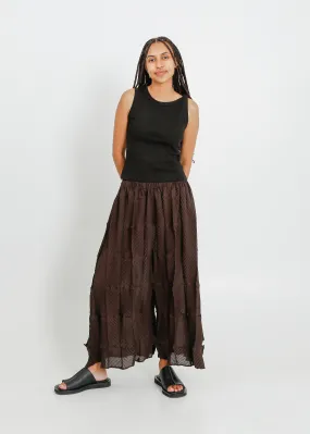 Pleated Chocolate Brown Culotte Trousers for Women - Stylish & Comfortable Fashion Choice