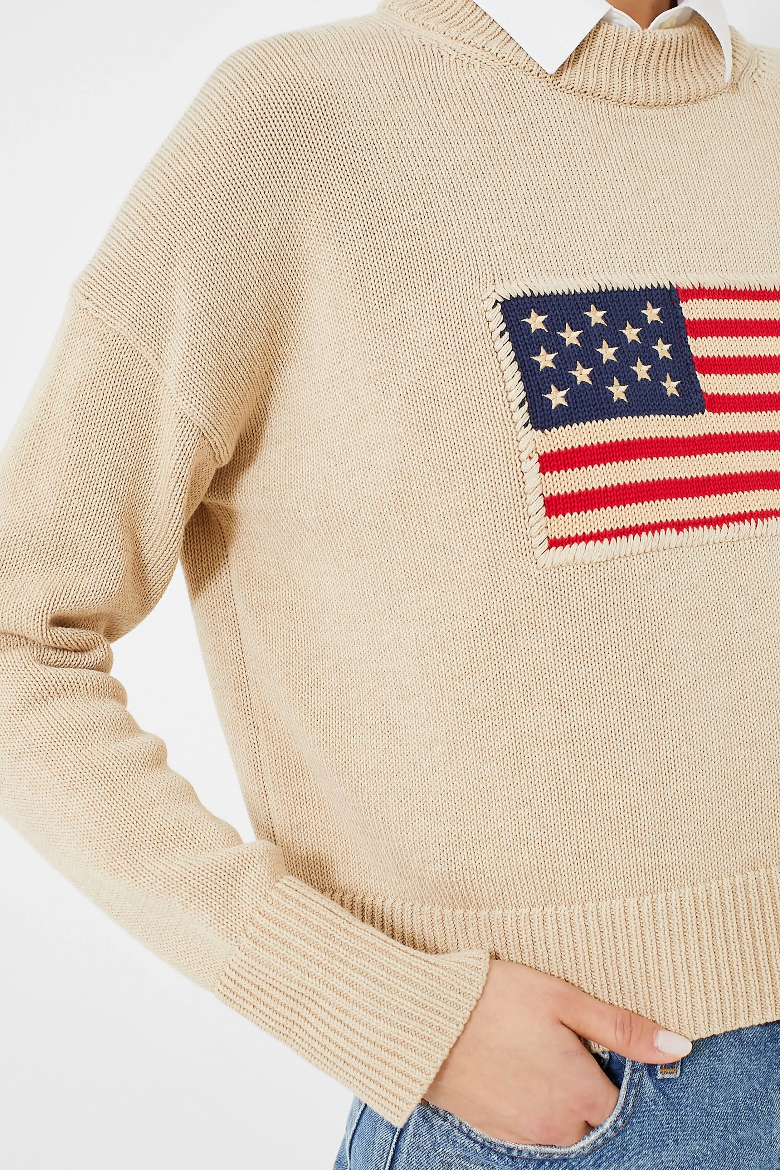 Beachwood Cropped Americana Sweater