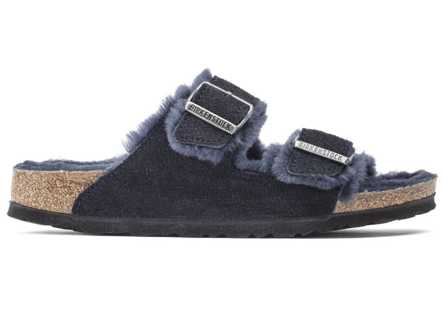 Midnight Shearling Birkenstock Arizona Sandals