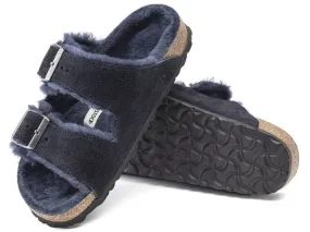 Midnight Shearling Birkenstock Arizona Sandals