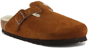 Birkenstock Boston Shearling In Mink | Regular Fit