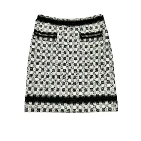 Black Cream Skirt Midi By Per Se, Size: 4