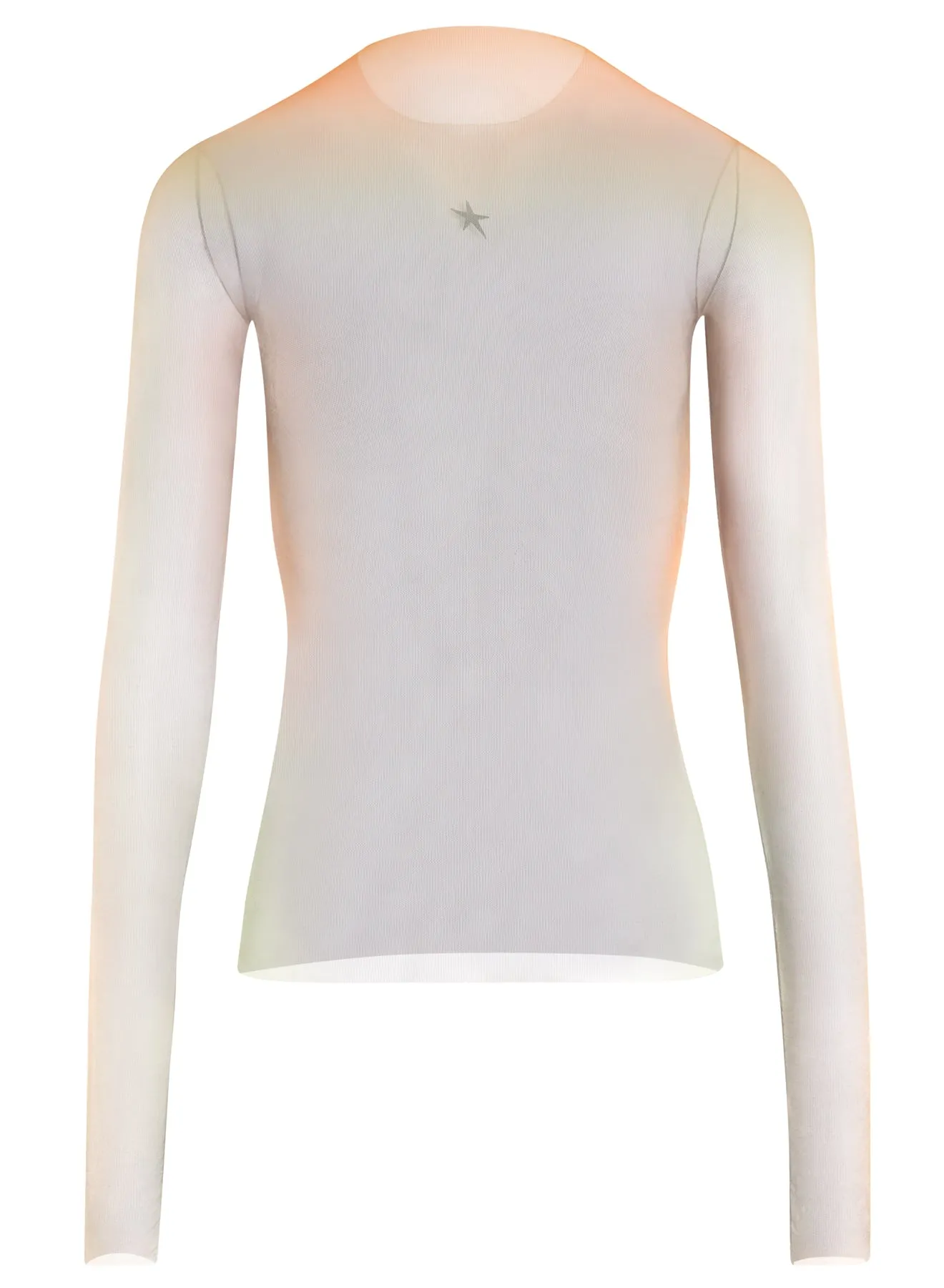 black gradient-effect long-sleeved top