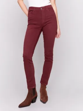 CHARLIE B CUFF HEM JEAN - WINE RED - C5309X188B667