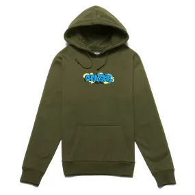 Chrystie NYC Bubble Graffiti Logo Hoodie - Army Green