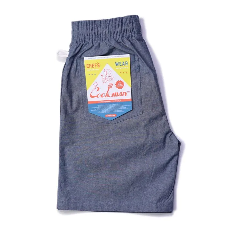 Cookman Chef Short Pants - Chambray : Light Blue