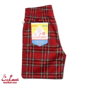 Cookman Chef Short Pants - Tartan Red