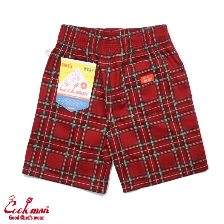 Cookman Chef Short Pants - Tartan Red