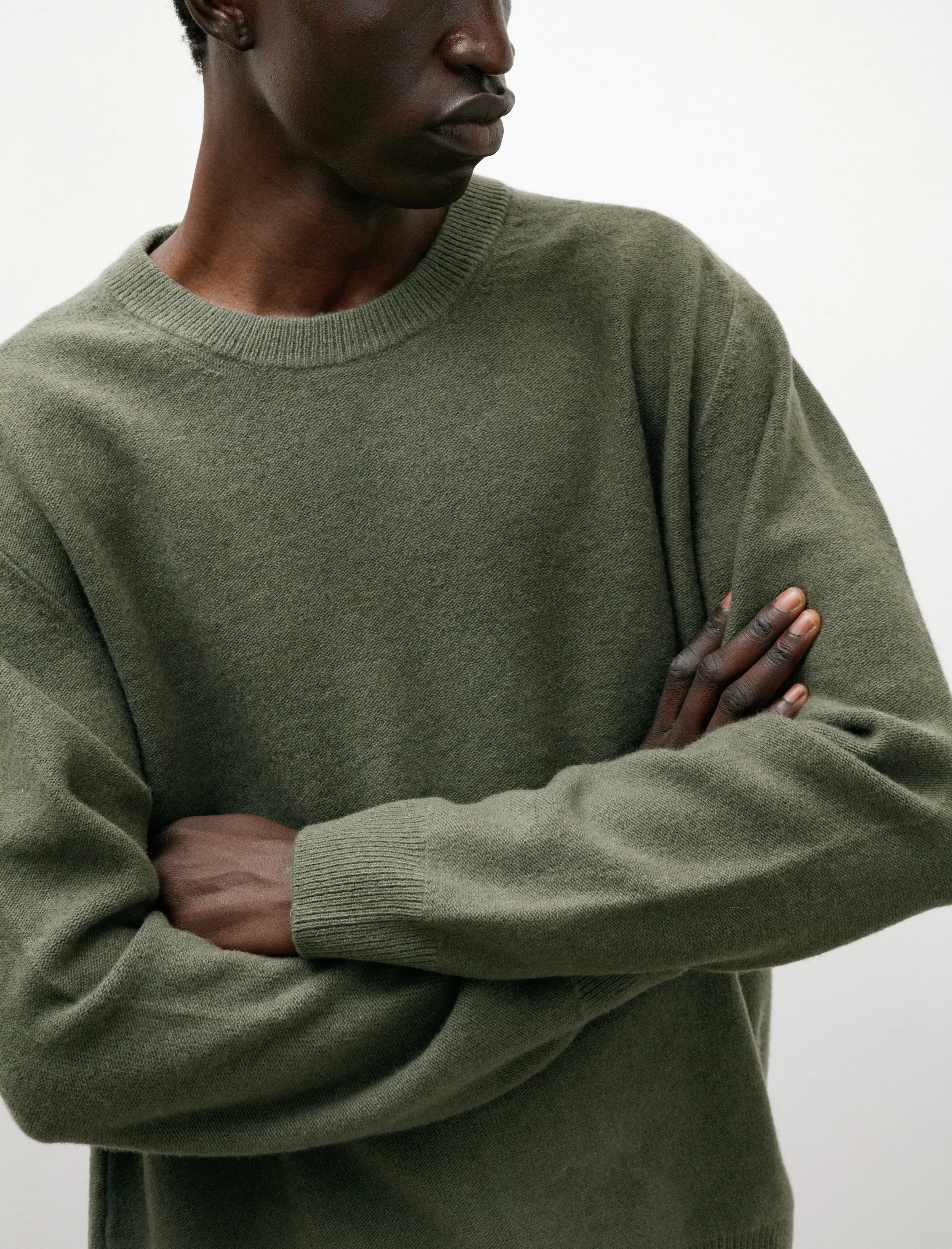 Crew Neck Jumper Light Moss