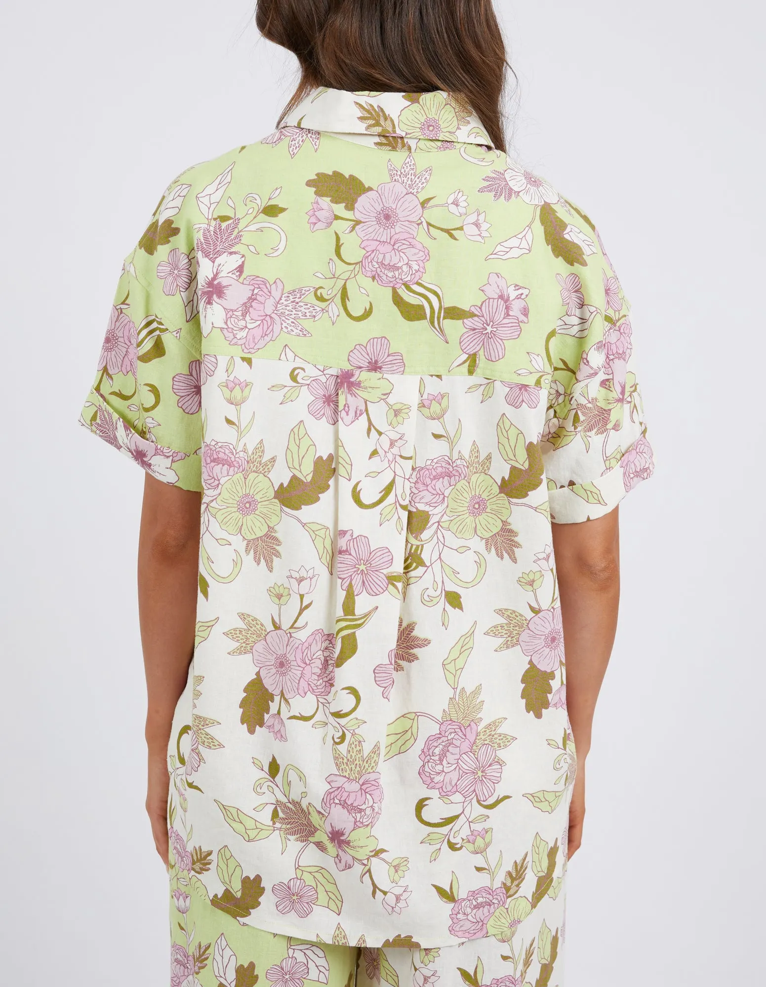 Emmeline Shirt Spliced Floral Print