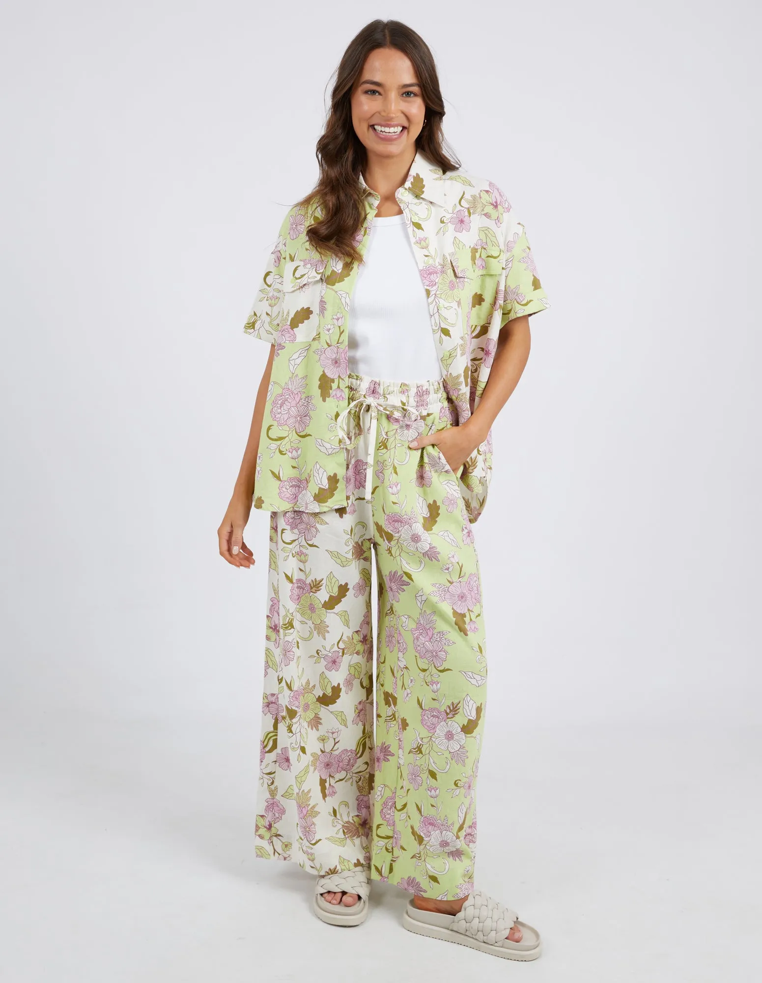 Emmeline Shirt Spliced Floral Print