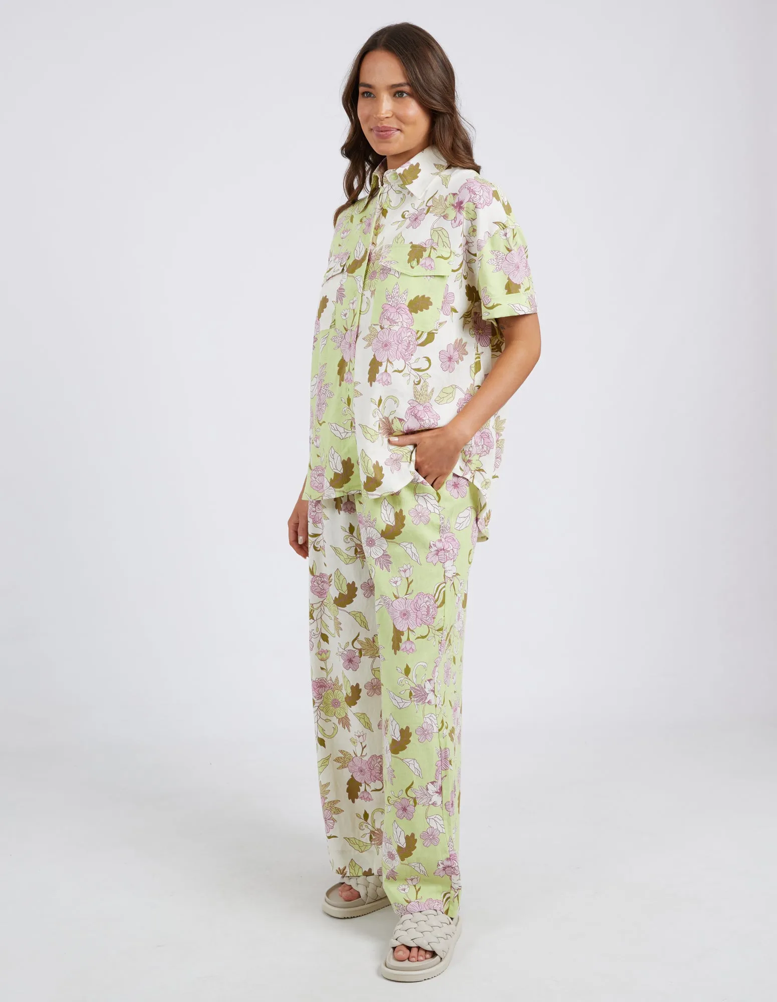 Emmeline Shirt Spliced Floral Print