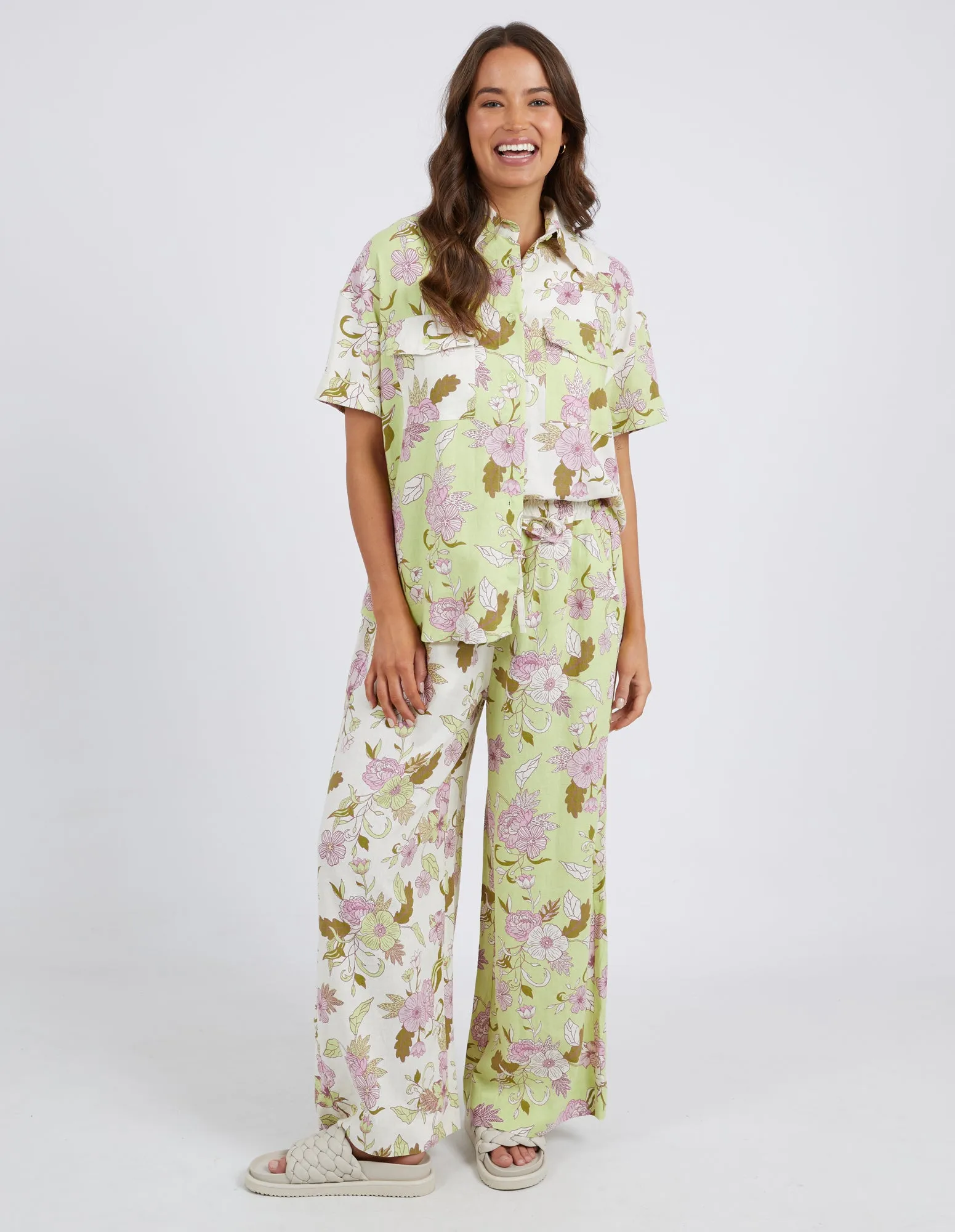 Emmeline Shirt Spliced Floral Print