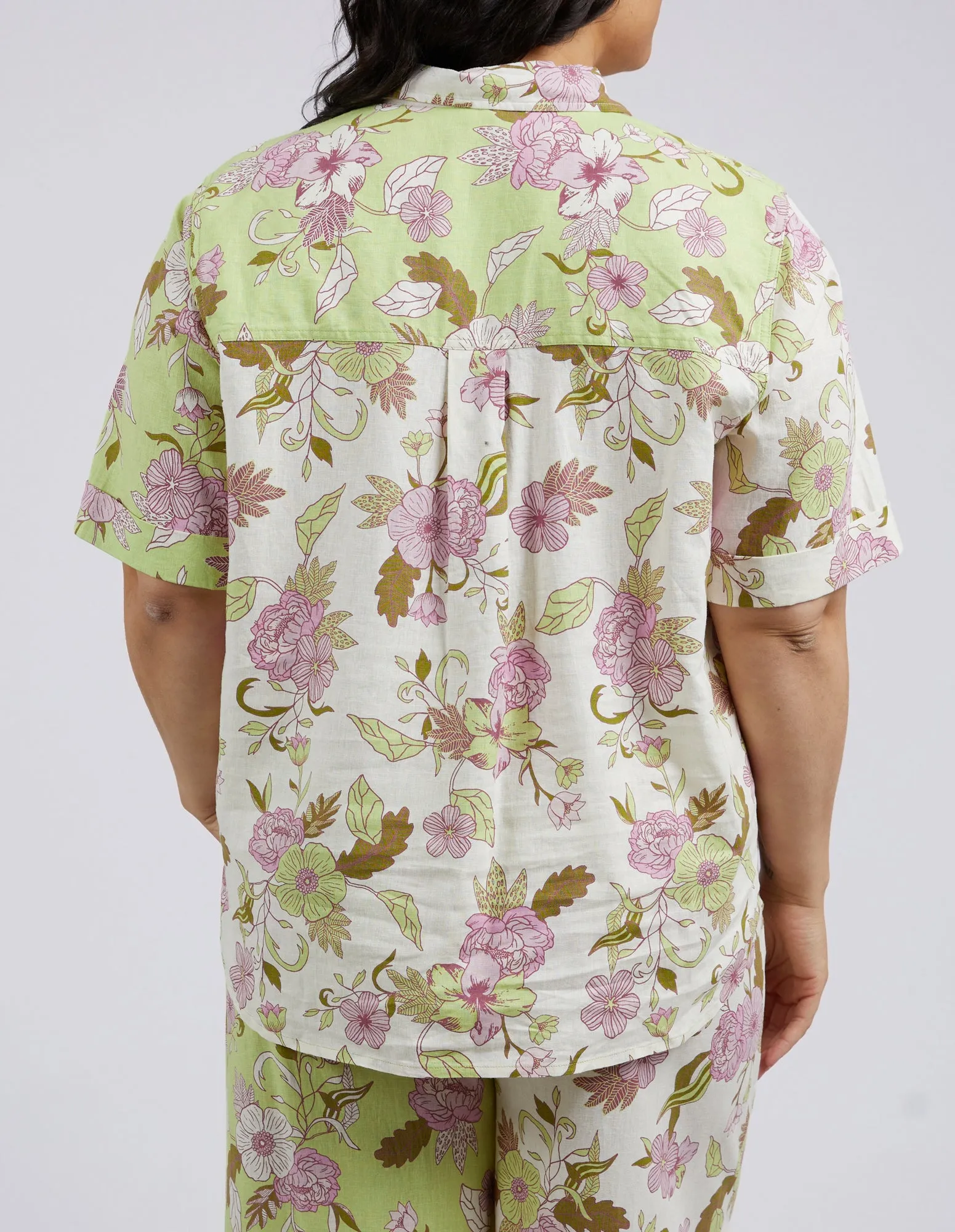 Emmeline Shirt Spliced Floral Print