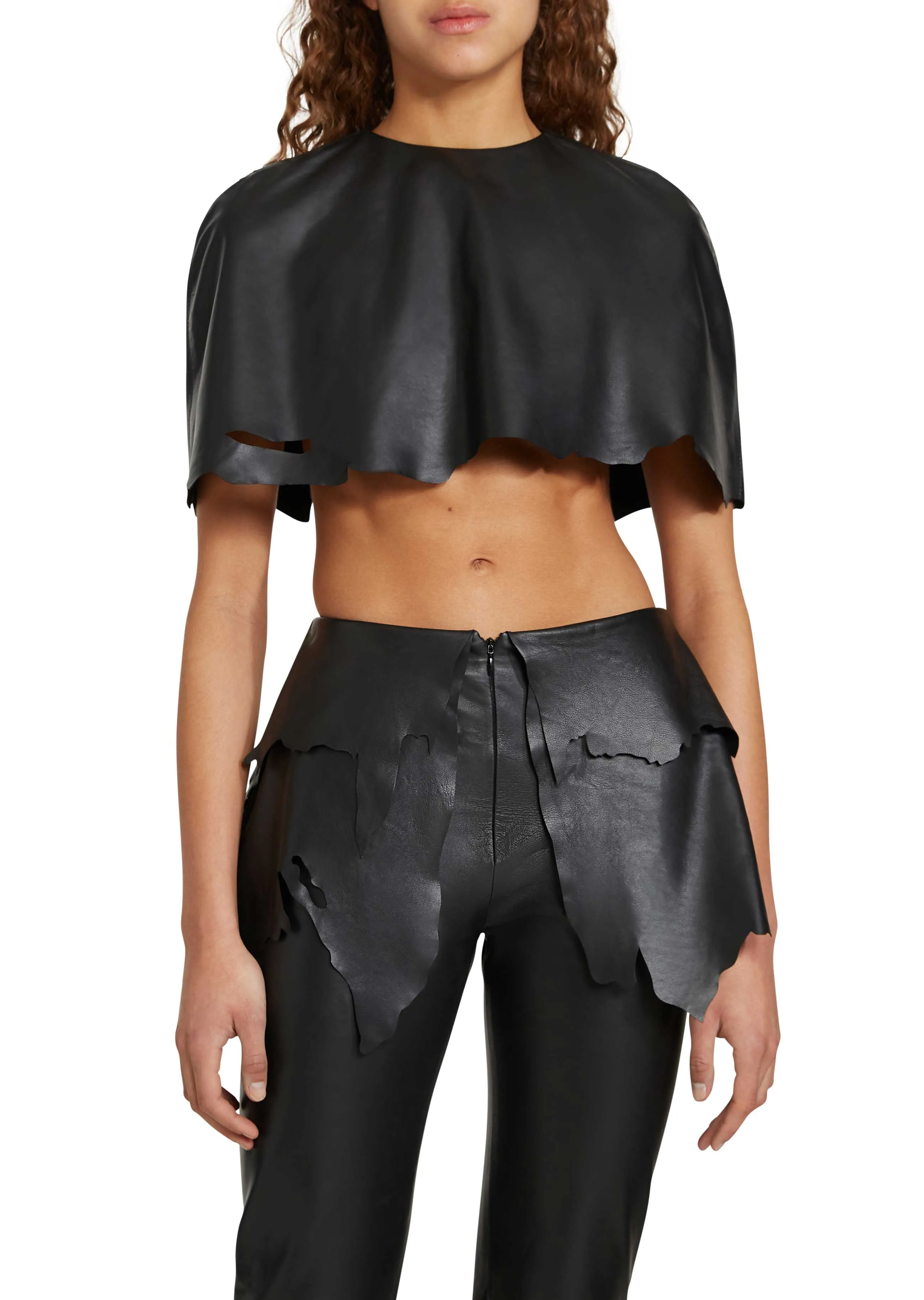 Flap Leather Pants