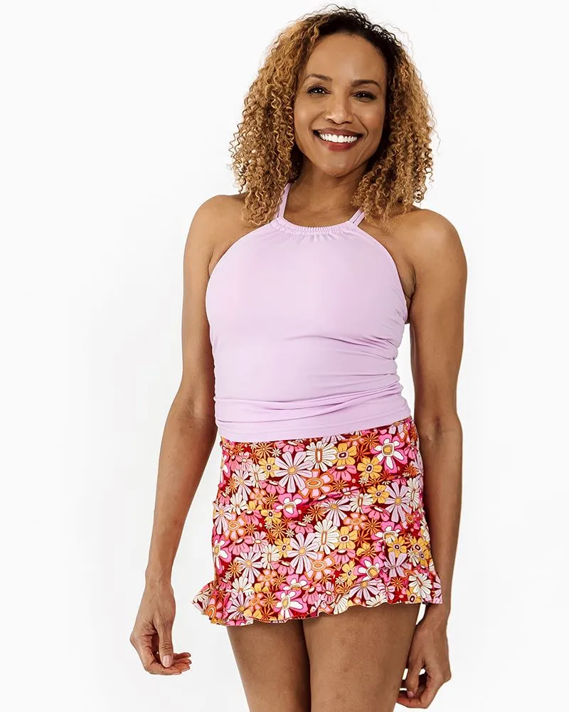 Groovy Blooms Ultra High-Waist Skirt w/ Bottoms