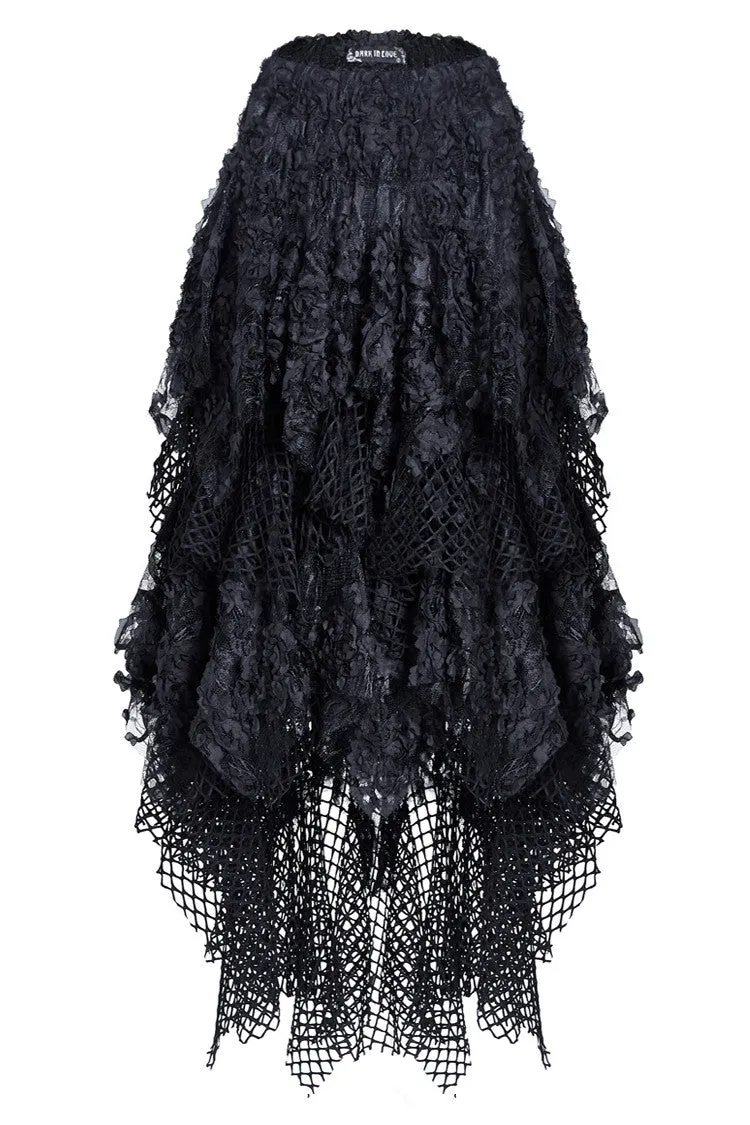 Halloween costumes Punk messy mesh and lace skirt KW106