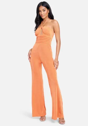 Halter Neck Wide Leg Jumpsuit