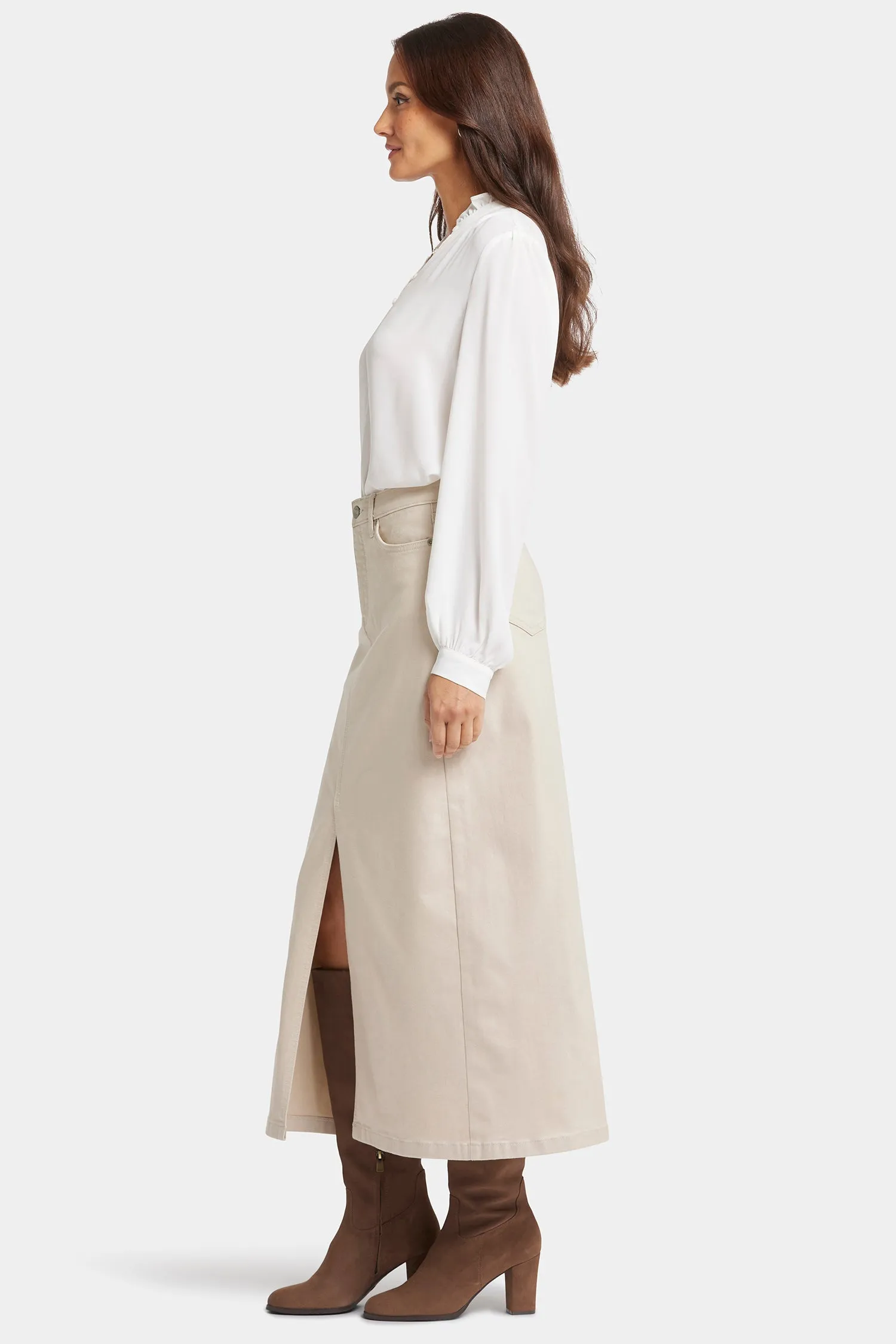 High Rise Long Skirt - Feather