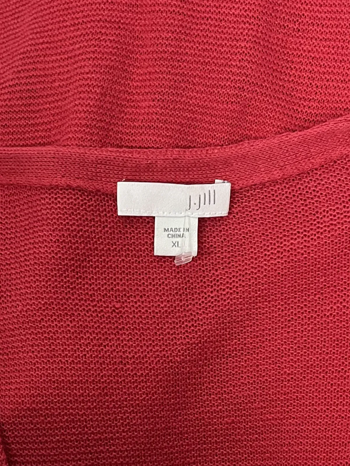 J.Jill Size XL Coral Knit Cardigan