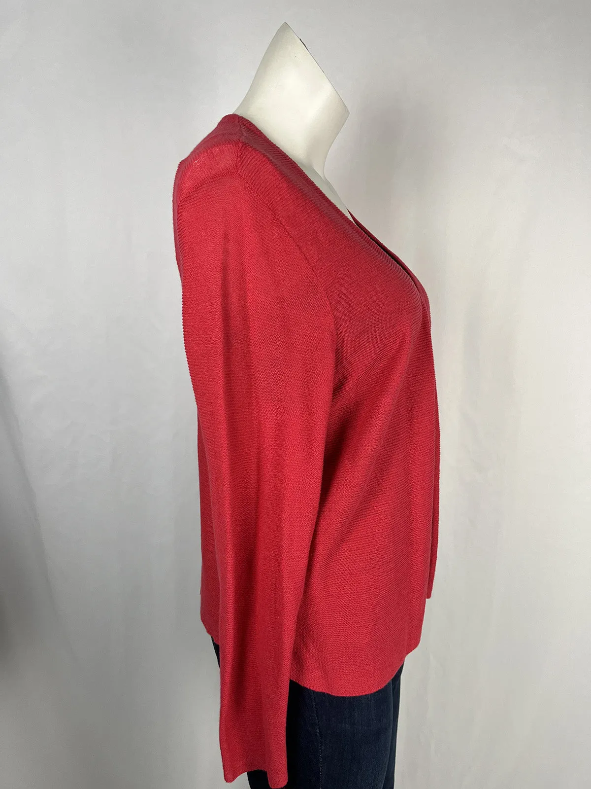 J.Jill Size XL Coral Knit Cardigan