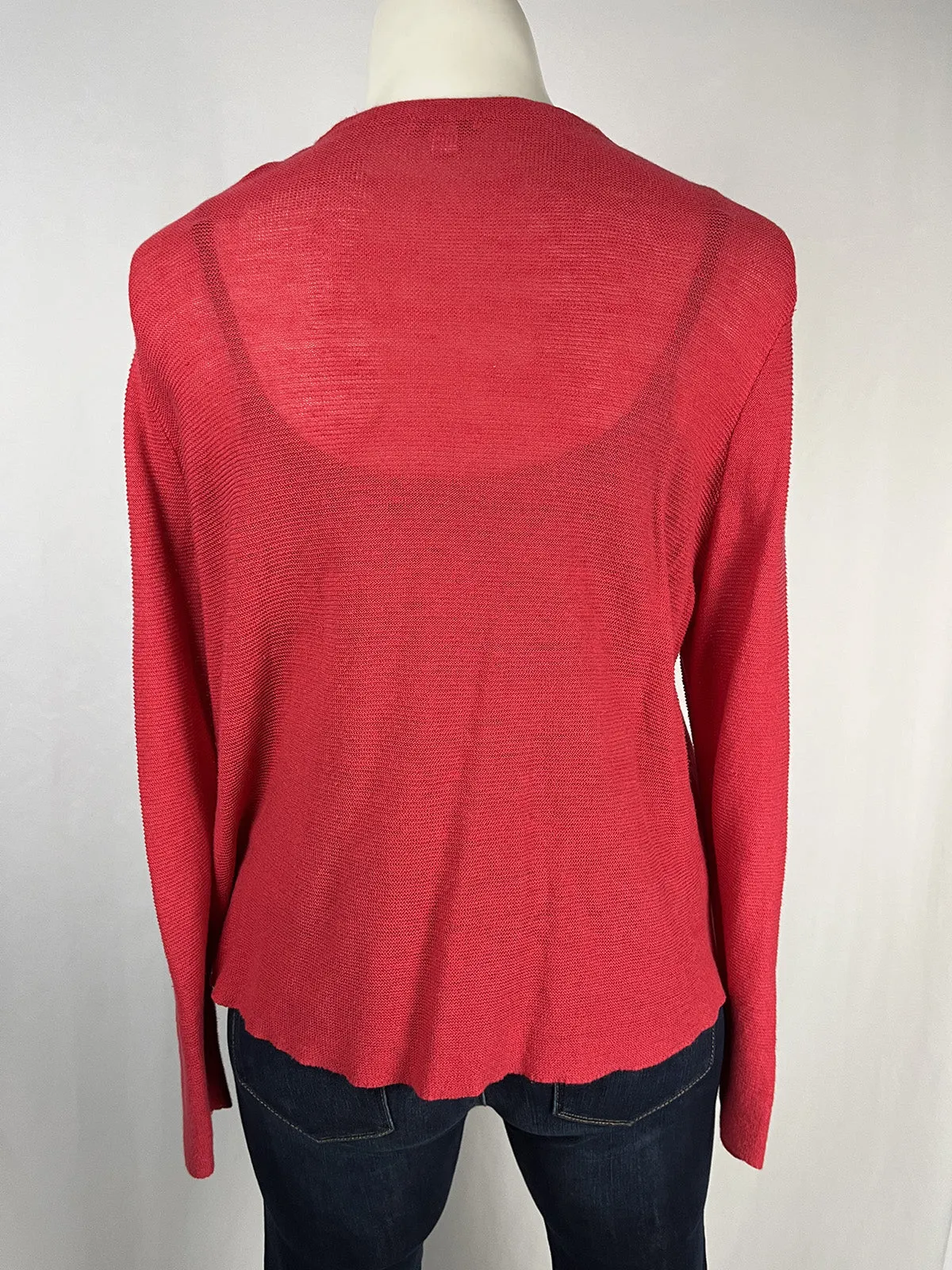 J.Jill Size XL Coral Knit Cardigan