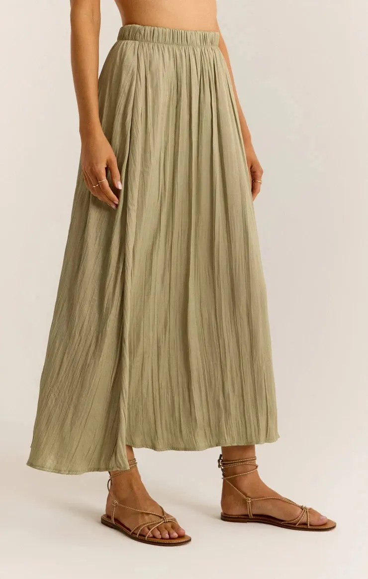 Kahleese Luxe Sheen midi skirt - Meadow