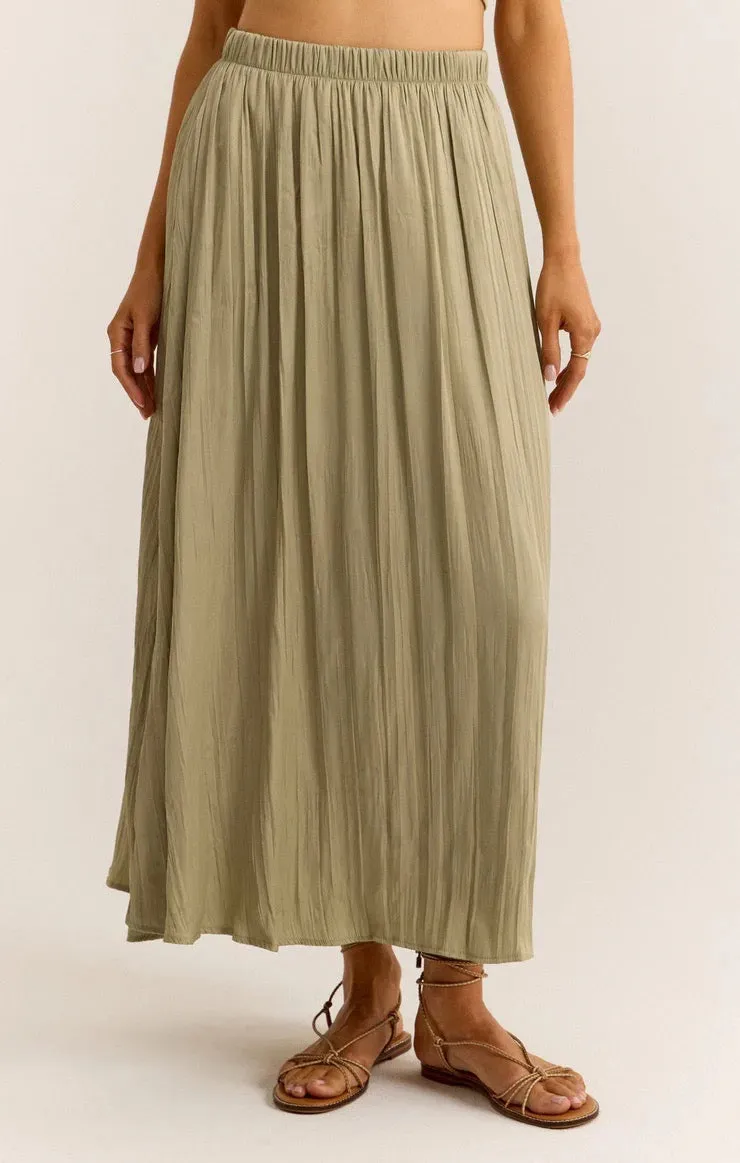 Kahleese Luxe Sheen midi skirt - Meadow