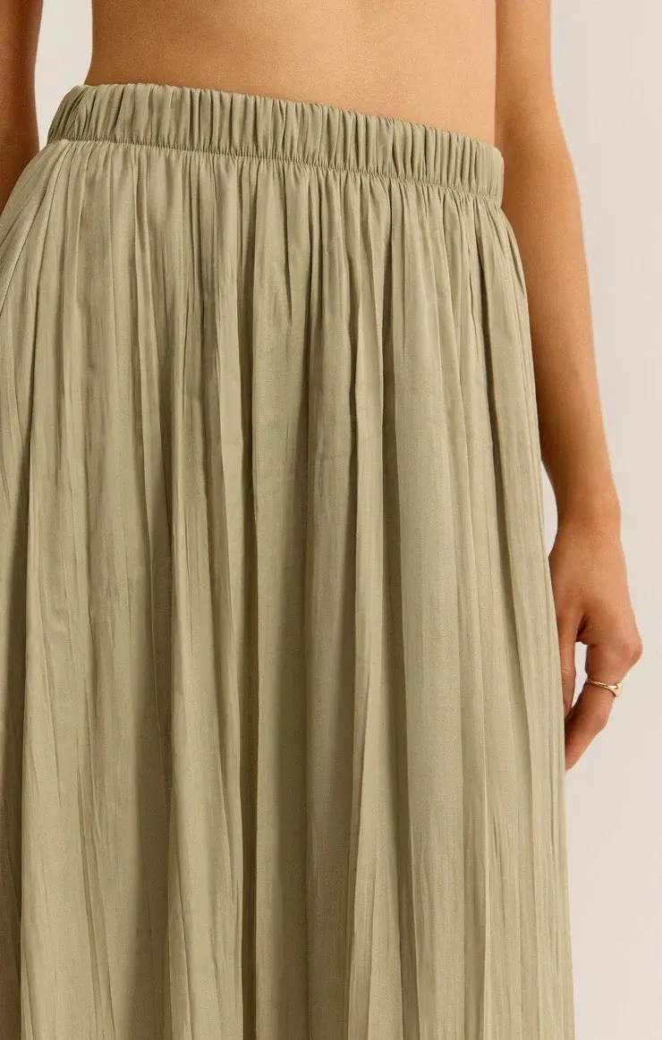 Kahleese Luxe Sheen midi skirt - Meadow