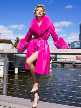 LADY PINK Fur Foxy Leather Coat