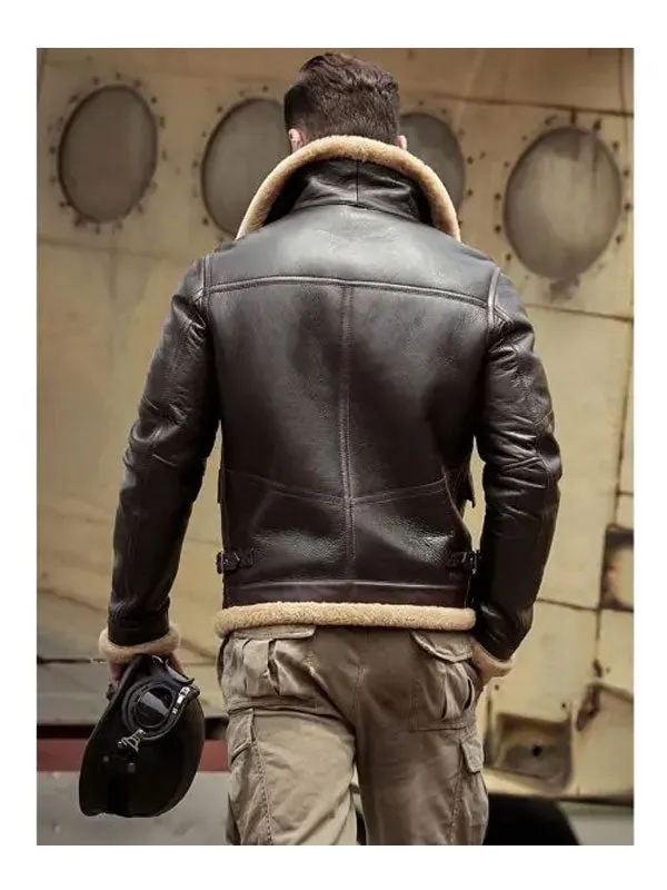 Leather Jacket Fur Coat Airforce Flight Jacket