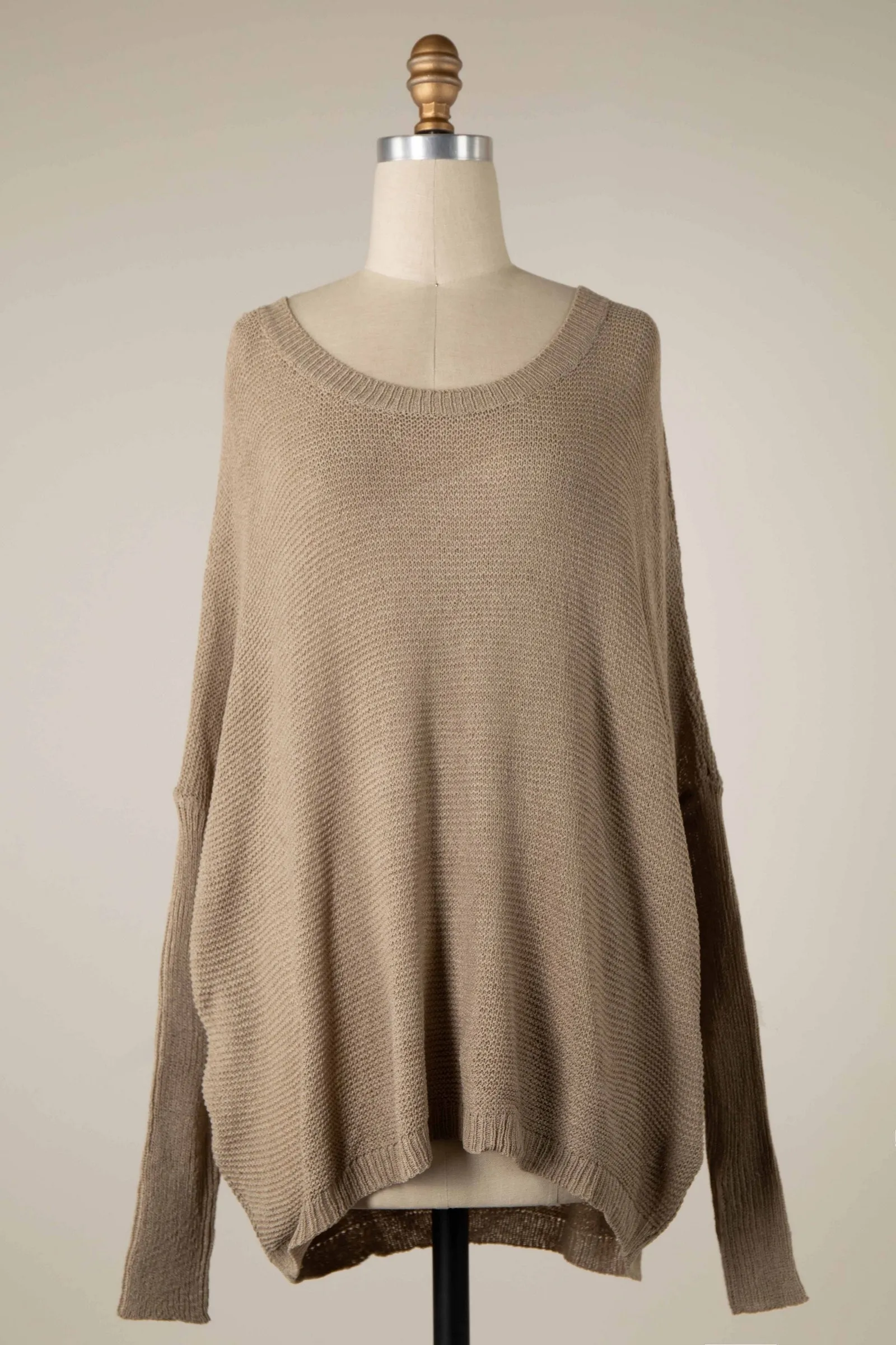 LIGHTWEIGHT CABLE KNIT SWEATER TOP 1 PACK