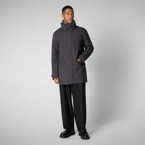 Ambrose Charcoal Grey Melange Mens Coat - Stylish Warm Outerwear