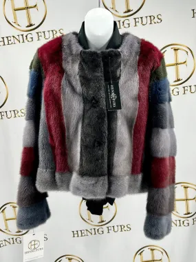 Multicolor Mink Fur Bolero Jacket