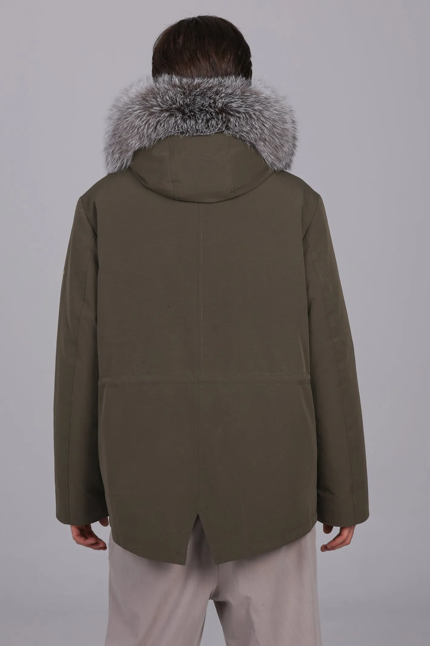 Parka corto in misto cotone impermeabile volpe frost e rex rabbit