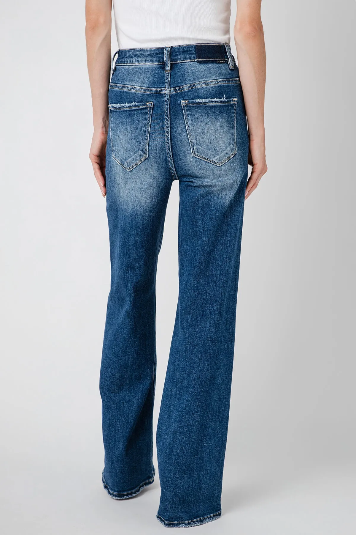 Maureen Risen High-Rise Wide-Leg Denim Jeans