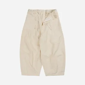 TWILL BALLOON PANTS - IVORY