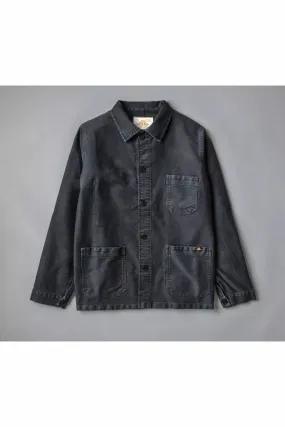 Vintage Washed Work Jacket - Black